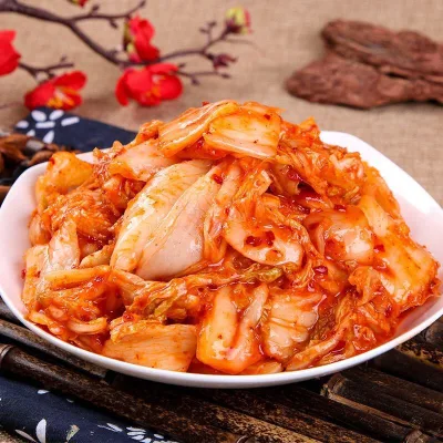 Spicy Fermented Cabbage Kimchi Cabbage Clean Label Dye-Free Korean BBQ Side HACCP Compliant Bulk