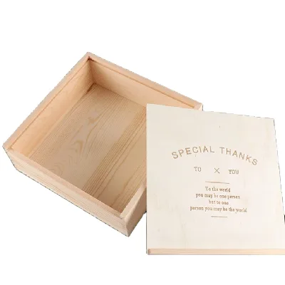 2 Glasses Wine Bottle in Luxury Wooden Gift Box Engraving Logo Food Grade Slide Lid Gift Wooden Box