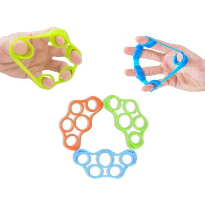 Wholesale 6.6lb 8.8lb 11lb Hand Grip Finger Extensor Puller Stretcher Resistance Bands Silicone Hand Finger Strength Trainer