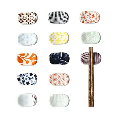 Japanese-style Ceramic Chopstick Rest Underglaze Painting Nordic Minimalist Design Home Hotel Use Microwave Safe Spoon Chopstick