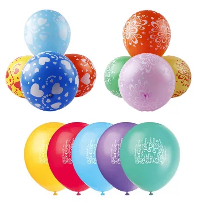 2024 Mixed Color Latex Balloons Printed Balloon 500pcs 1000pcs Mix Color Printed Balloon Different Weight Low Price