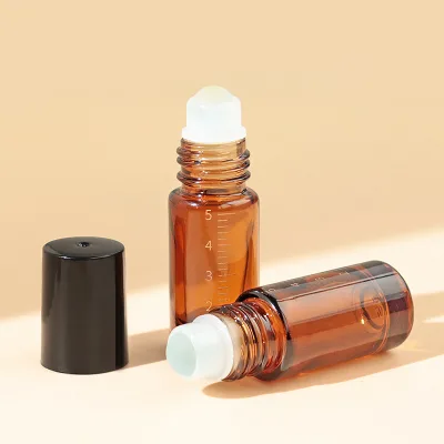 essential oil roller ball glass bottle 5ml 15ml roller ball glass bottle for face