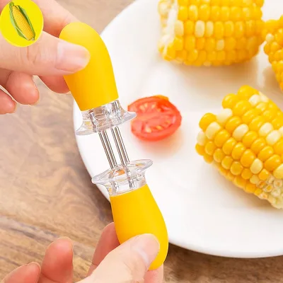 Heat-resistant Corn Needles - Household Food-grade Stainless Steel Insulated Fork for Barbecue Skewers Fruit Fork Safe Storage