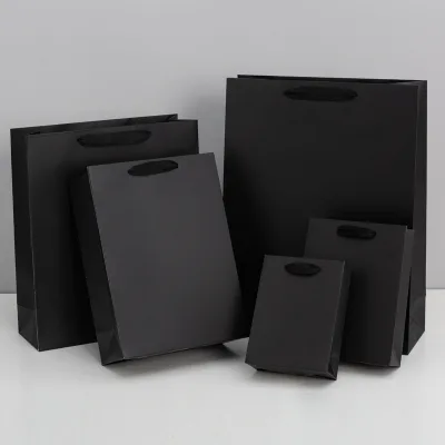 Wholesale Paper Bags with Handles and Customized Paper Bags for Clothing Store Packaging