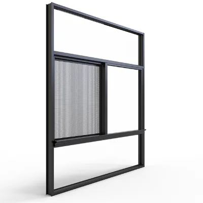 Low E Glass Thermal Break Aluminum Sliding Window with Fly Screen