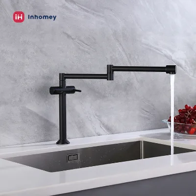 Modern Foldable Swing Arm Pot Filler Brass Kitchen Tap for US Home Kitchen Renovation