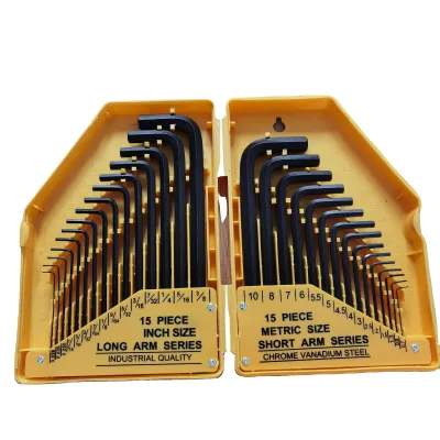Metric/Inch size Plastic box 30-Piece allen wrench set