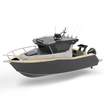 New Style 27ft Heavy Duty Aluminum Yacht Welded Hard Top Deep-Vee Cabin Patrol Fishing Boat