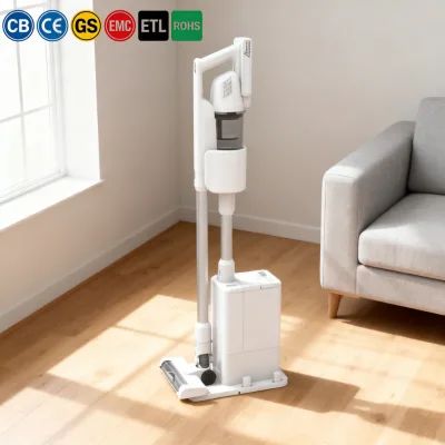 CE High Efficiency Smart ≥15KPa Suction Dual Speed Mode Pet Household Cleaning Vacuum Mop Cleaner with Base Station