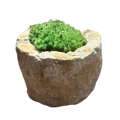 Antique Used Reclaimed Old Stone Flowerpots Pots for Garden Home Decoration