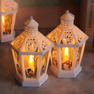 2025 Custom Holiday Party Decoration Moroccan Lanterns Halloween Glowing LED Wind Lantern Lamps for Home Decoration