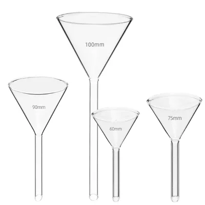 Ex-Lab Glass Triangular Funnel Long Tube Short-tube Standard Funnel Short-neck Long-neck Filter Funnel