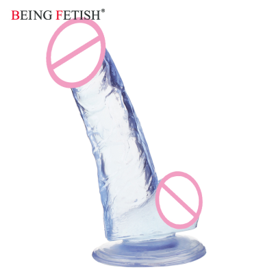 Sex Toy Dildo Penis With Suction Cup for Women Crystal Plush Toy With Penis