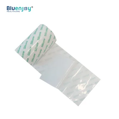 BLUENJOY Non-woven Roll Coated Silicone Glue Non Woven Fabric with PE Film and Silicone