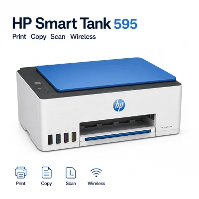 For HP Smart Tank 595 Wireless Color Ink Tank All in One A4 Printer Scanner Copier for Home Students Office Supplier