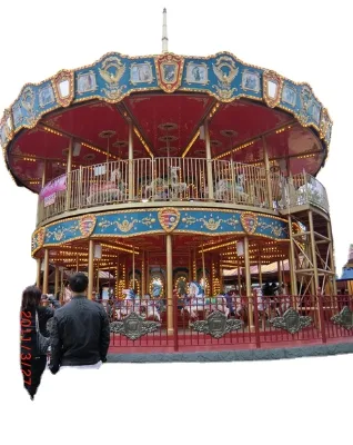 Luxury Double Floors Amusement Park Carousel Rides Premium Carousels for Entertainment