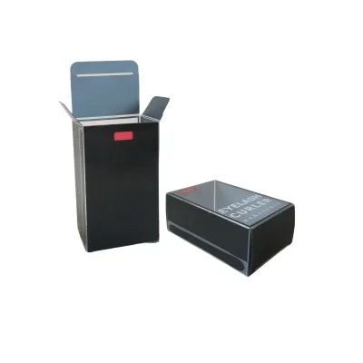 Luxury Black Plastic Boxes for Eyelash Curler Elegant Packaging