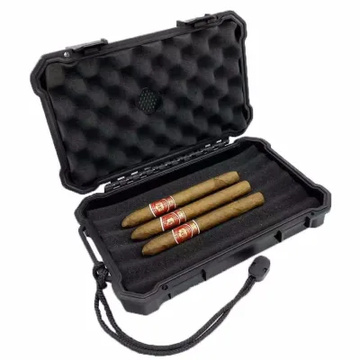 Waterproof Cigar Box Portable Cigar Humidor Travel Cigar case with Hygrometer