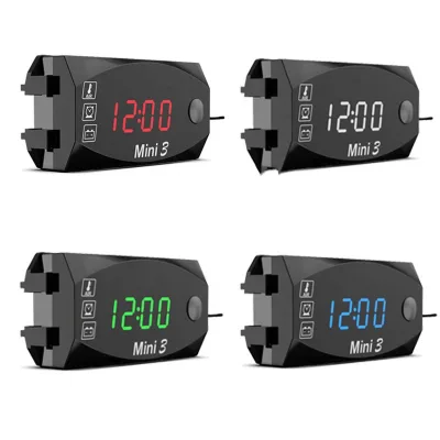 Wholesale LED Display Motorcycle Voltmeter 3 1 Electronic Meter Modified Digital Display Table for Body Systems Measuring