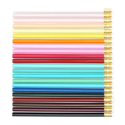 Stationary Paint Pencil Soft Poplar Wooden Bulk Standard Pencils 2.2mm Black Lead Hexagonal Wholesale Promotional for Children