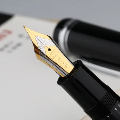 MAJOHN P141 Dual-Color Resin Fountain Pen Copper Piston 8# 40 for Daily Office Student Finance Use Plastic Writing Stationery