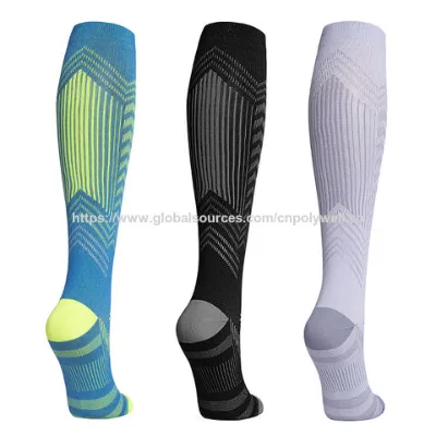 Men Women Knee High Sports Medical Football Nurse Compression Socks