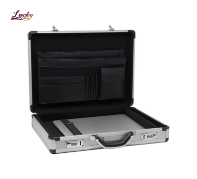Professional Aluminum Briefcase Hard Shell Business Case Custom Digital Code Lock Classic Aluminum Storage Box Aluminum Case