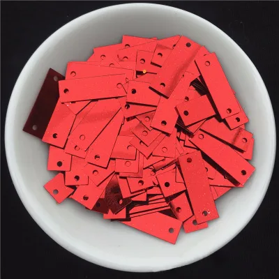 6*19mm Double-Hole Rectangular Sequins DIY Loose Beads Accessories for Clothing and Crafts