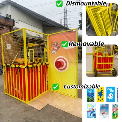 Hot Selling Commercial Grade Interactive Stall Games dunk tank Booth Machine with Back Drop with CE Certification for Adults