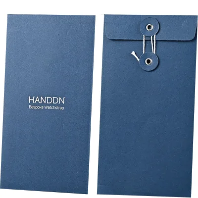High Quality String Closure Business Envelope Bag, Simple Design Silver logo Paper Envelope, Luxury Receipt Paper Envelope