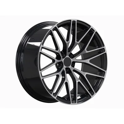 21" 21X9.5 21X10 5X112 BLACK MACHINE WHEELS FORGED WHEELS