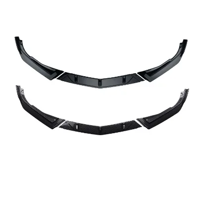 10th-Gen for Accord (18-22) Front Splitter Aggressive Front Lip Small Surround Kit Decorative Trim-PP Material Bright Black
