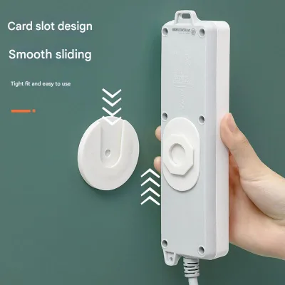 Adhesive Punch-free Socket Holder Wire Plug-in Socket Wall Mounted Socket Bracket Manager Hanging Wall Punch-free Plug-in Board