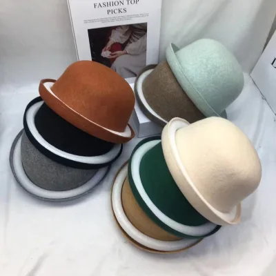 Wholesale Fedora Hats for Women Wool Fisherman Hats Printed Pattern Custom Logo Embroidery Bucket Hats for Adults Outdoor
