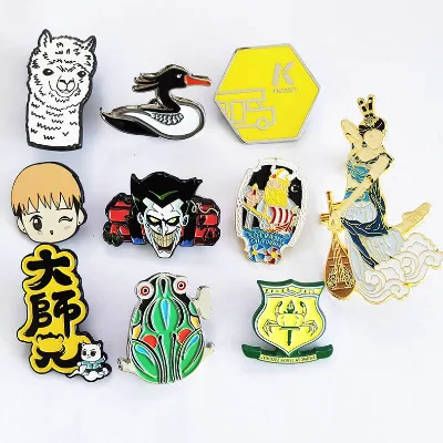 Custom Logo Soft Enamel Manufacturers China Cute Metal Crafts Discount Button Badge