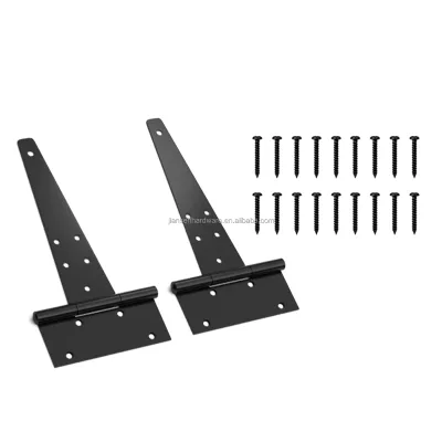 Durable Heavy Duty Interior Exterior Door T Strap Hinges Fence Door Hinge for Door and Window Hardware Accessories