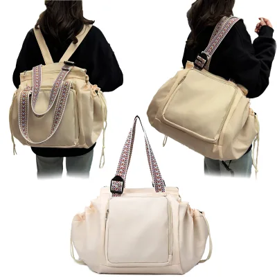 Women's Vintage Oxford Foldable Anti-Theft Backpack for School Laptop-Preppy Style Student Summer High Quality