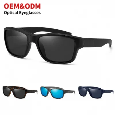 OEM Classic Rectangle Outdoor Cycling Sunglasses for Men Polarized UV400 Eco-friendly White Adjustable Strap CZh608mn