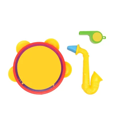 Custom Factory Handbell Toy Set With Saxophone Whistle Musical Toy for Children Plastic Toy Musical Instrument