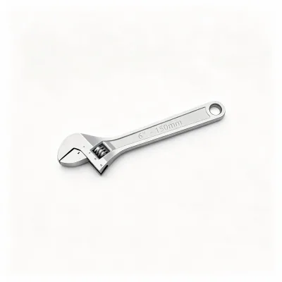 Industrial Grade Carbon Steel 6 Inch Adjustable Wrench Hanging Hole 150mm 0.15kg OEM Customizable Open End Spanner Hand Tool