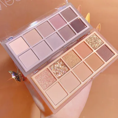Wholesale 10 Color Matte Pigmented Eyeshadow Vendor Multi Chrome Chameleon Pressed Pastel Glitter Multi Chrome Eyeshadow
