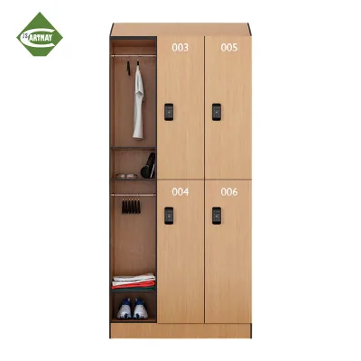 Slanted Top  6-Door Storage Locker Fitness Club Lockers with Keypad Lock for Gym Use