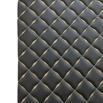 Embroidery PU PVC Synthetic Leather with Foam for Car Seat for Furniture