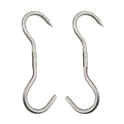Custom Stainless Steel Rigging Hardware Double-ended Rotary Meat Hook Butcher Hook
