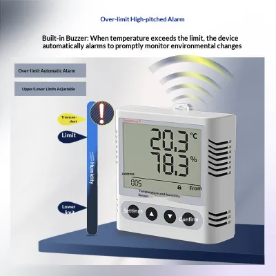 RS485 Temperature Humidity Sensor Mobile Remote Monitoring Thermometer-Hygrometer High-Precision Industrial Transmitter Data