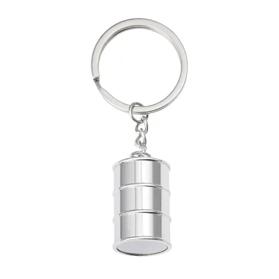Creative Oil Barrels 3d Keychain Gasoline Drum Keychain for Promotional Gifts