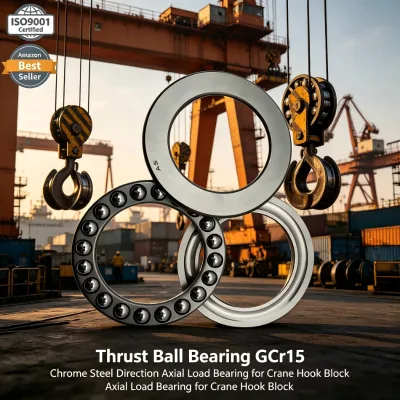 51201 Thrust Ball Bearing 12x28x11mm GCr15 Chrome Steel Single Direction Axial Load Bearing for Crane Hook Block