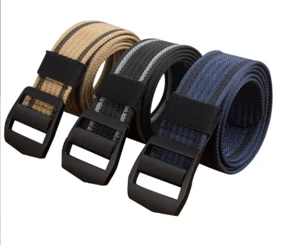 Custom Men's Outdoor Nylon Belt Striped Braided Combat Buckle Waist Belt