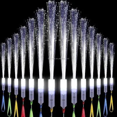 LED Light-Up Fiber Optic Wand Glowing Stick for Party Novelties Supplies