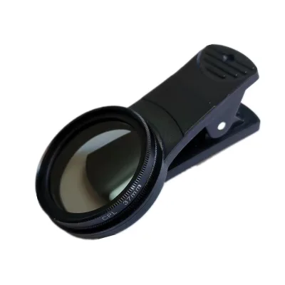 37MM/52MM Phone Professional Polarizer Camera Lens Circular Portable Accessories Durable With Clip Black Lens Universal